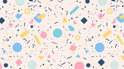 A colorful pattern of shapes and circles