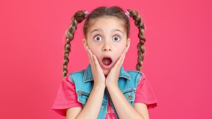 The surprised young girl