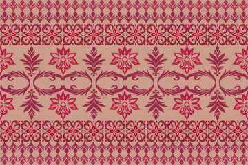 Reddish brown Native American  pattern design for background or wallpaper and clothing .