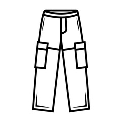 cargo pants Line Icon