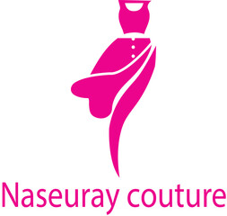 Naseuray couture logo, idea logo, stylesh dress logo