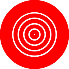 Pain Point Vector Line White Circle Red