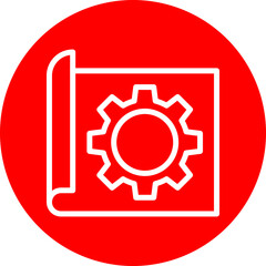 Clickable Prototype Vector Line White Circle Red