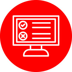 Usability Testing Vector Line White Circle Red