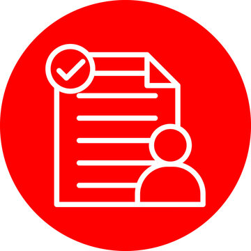 User Testing Vector Line White Circle Red
