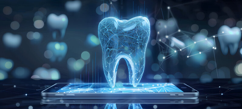 a tooth analyzed by a computer programmed to output all the results of the tooth