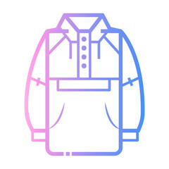 jacket Line Gradient Icon