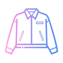 men jacket Line Gradient Icon