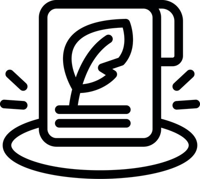 Document is appearing with a feather pen symbol, suggesting the importance of writing and creativity