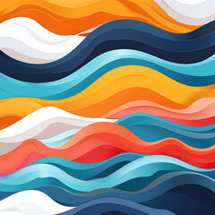 Dynamic color wave pattern illustration
