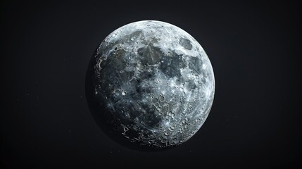 Obraz premium Closeup shot of the moon isolated on a black background - great for articles about space.