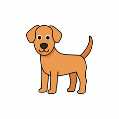 A vector illustration of a cute, playful dog with detailed features, perfect for pet-related designs and products.
