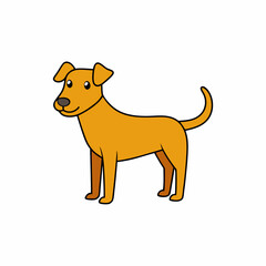 A vector illustration of a cute, playful dog with detailed features, perfect for pet-related designs and products.