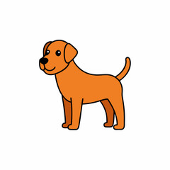 A vector illustration of a cute, playful dog with detailed features, perfect for pet-related designs and products.