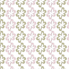 Pattern con fiori stilizzati rosa e oro