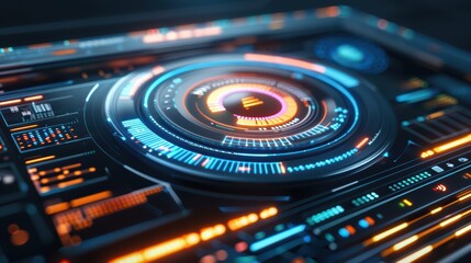 Obraz premium A dynamic 3D image depicting a system update on a tablet