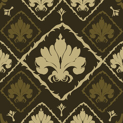  Classic Damask Seamless 
Pattern - Vector Illustration