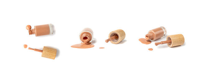 Nail Polish Bottle, Natural Vegan Manicure Enamel, Beige Nailpolish Container, Eco Bio Cosmetic