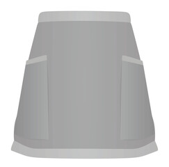 Grey  kitchen apron. vector illustration