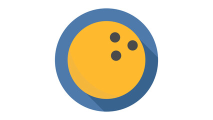Bowling ball vector icon, flat and simple design, work-to-use, Vector EPS 10