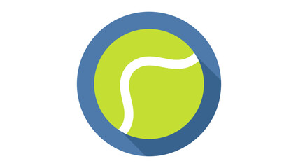 Tennis ball icon vector, flat and simple design, easy to use., Vector EPS 10