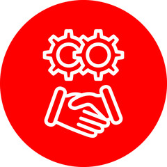 Alliance Vector Line White Circle Red