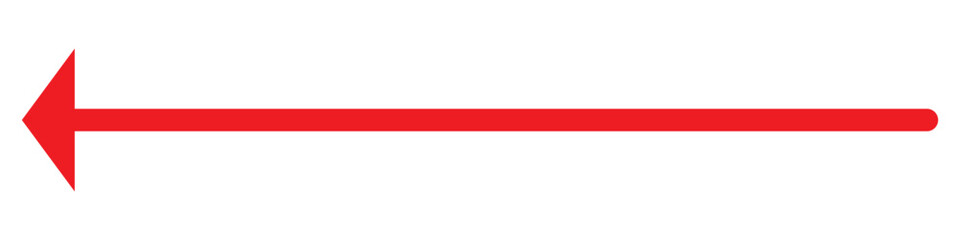 Long arrow icon vector. Red long arrow vector. flat style Arrow symbol. RED of an arrow on a white background. vector illustration.