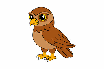 A Hawk vector art illustration