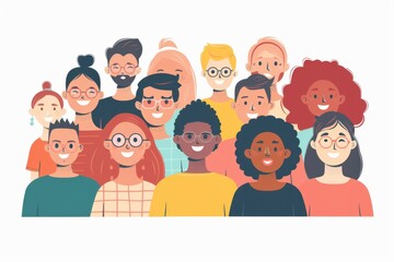 A diverse group of people, representing the diversity and foreground in an office team Generative AI