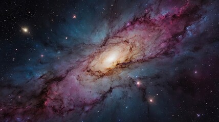 Fototapeta premium Interstellar Beauty: Galaxy and Nebulae, Galaxy Background