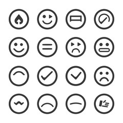 minimalist line art icon dislike button collection set logo symbol
