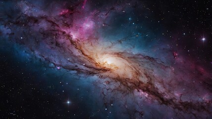 Fototapeta premium Mesmerizing Galaxy and Nebula Formation, Galaxy Background