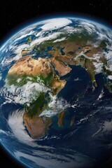 Fototapeta premium Detailed View of Planet Earth