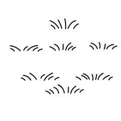 Obraz premium A set of grass silhouettes on a white background