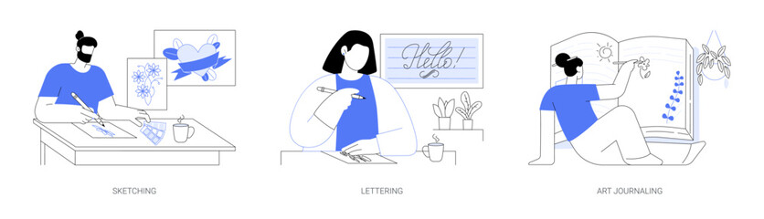 Artistic hobby isolated cartoon vector illustrations se