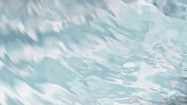 Slow motion of splashing water on light blue background , filmed on high speed cinematic camera at 1000 FPS