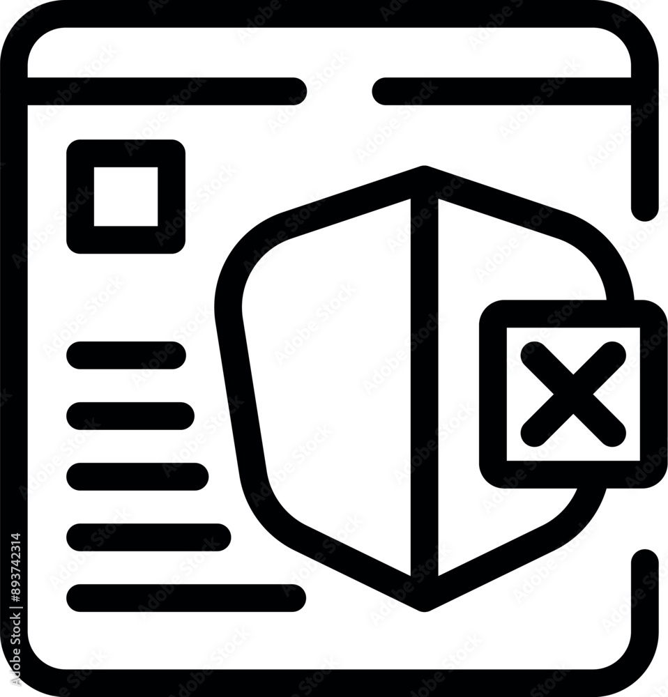 Poster website security error message is appearing on a computer with a large red x
