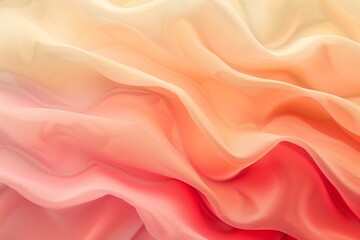 Obraz premium Abstract background with beautiful waves of fabric in shades of pink and orange