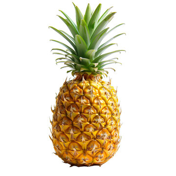 [Transparent Background PNG]Ripe pineapple fruit