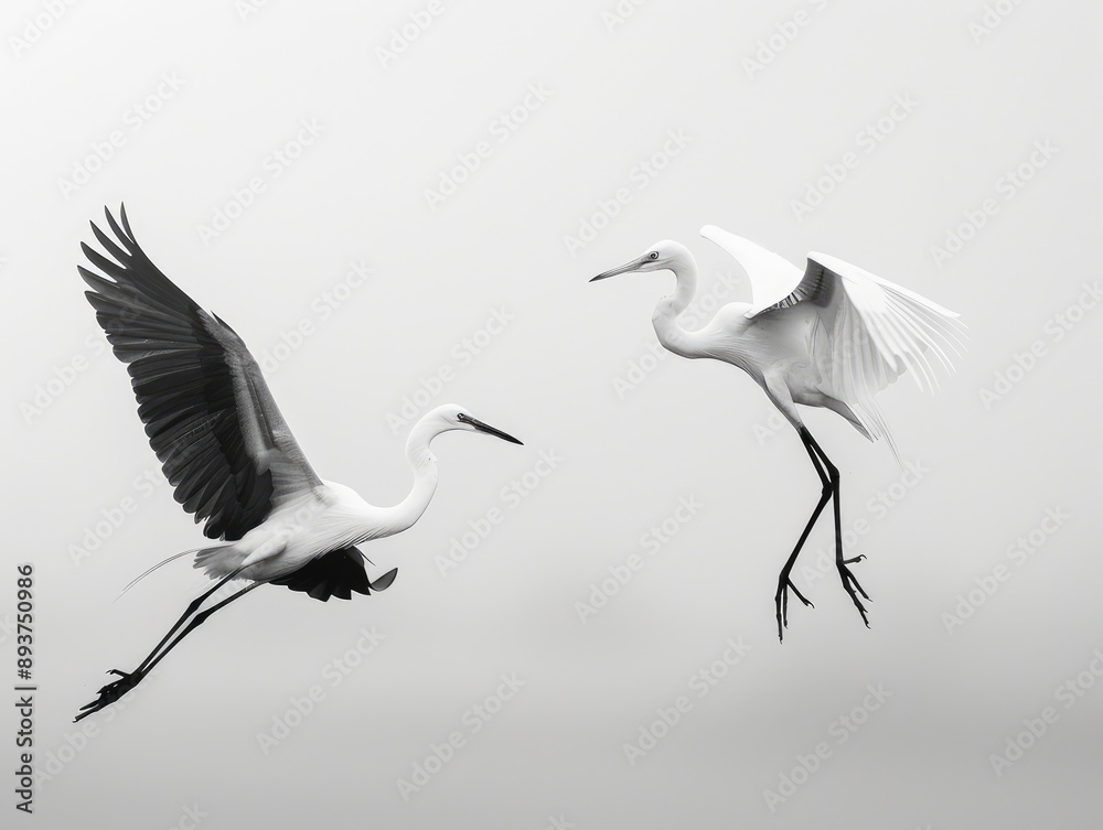 Wall mural heron in flight