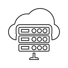 Web Hosting icon. Outline vector.