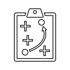 Obraz premium Tactical Plan icon. Outline vector.