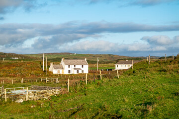 Traditional cottages in Rosbeg County Donegal, Ireland