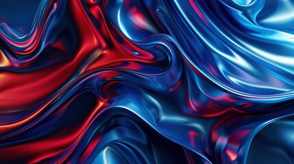 Obraz premium Abstract Red And Blue Swirling Liquid Background