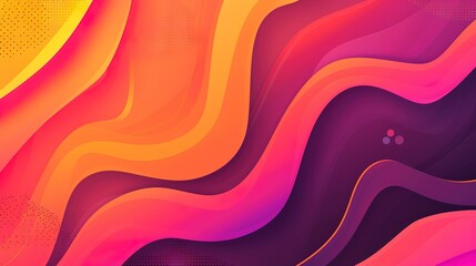 Abstract Wavy Pattern in Orange, Pink, and Purple