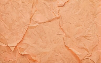 Fototapeta premium abstract background, wrinkled color is peach textured paper