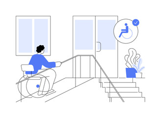 Access ramp isolated cartoon vector illustrations.
