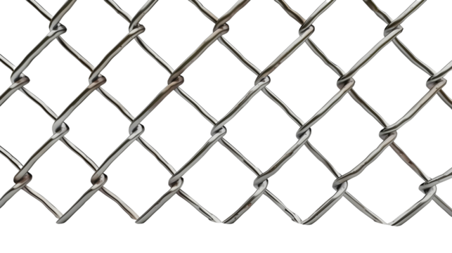 A transparent metal wire fence.