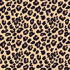 leopard vector seamless pattern design, modern print background