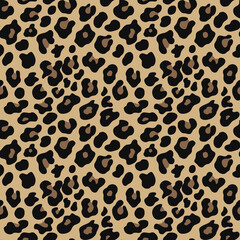 
Animal leopard print seamless pattern, stylish trendy street design